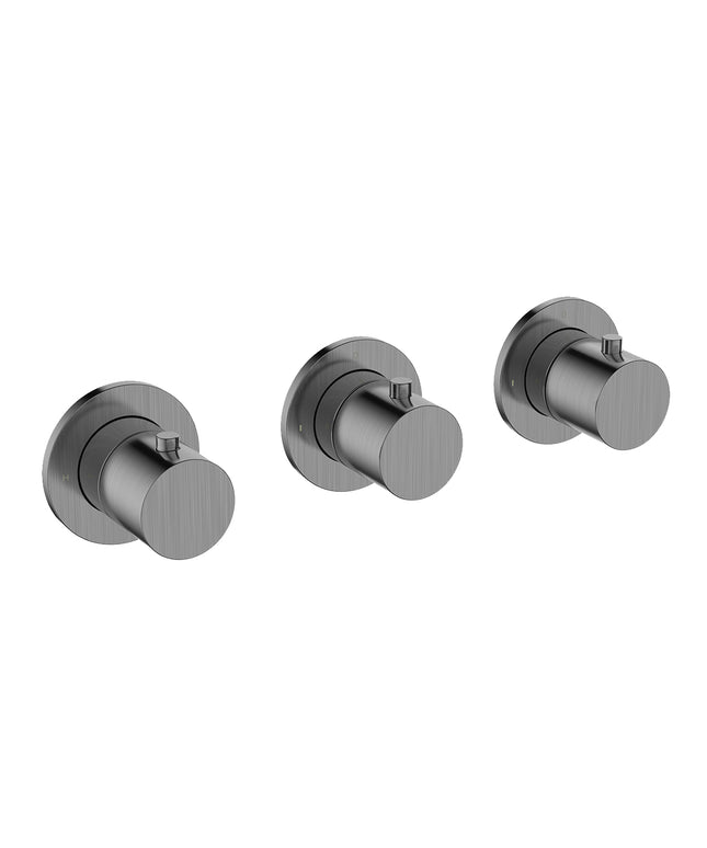 Wiesbaden Caral thermostatische douchekraan gunmetal | Schwertz & Co