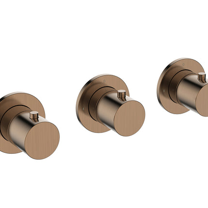 Wiesbaden Caral thermostatische douchekraan geborsteld brons koper | Schwertz & Co