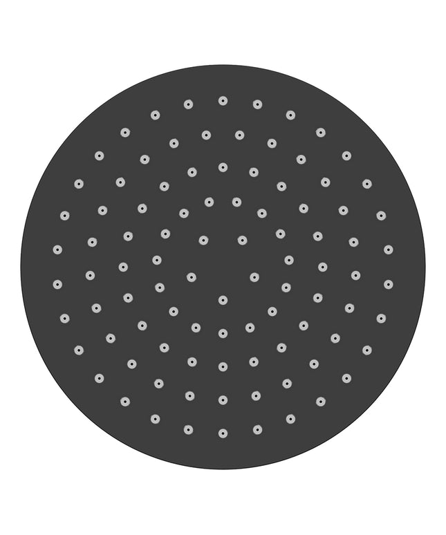 Wiesbaden UniMatch hoofddouche rond 20 cm mat zwart - detailfoto | Schwertz & Co