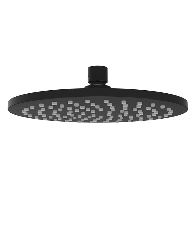 Wiesbaden UniMatch hoofddouche rond 20 cm mat zwart | Schwertz & Co