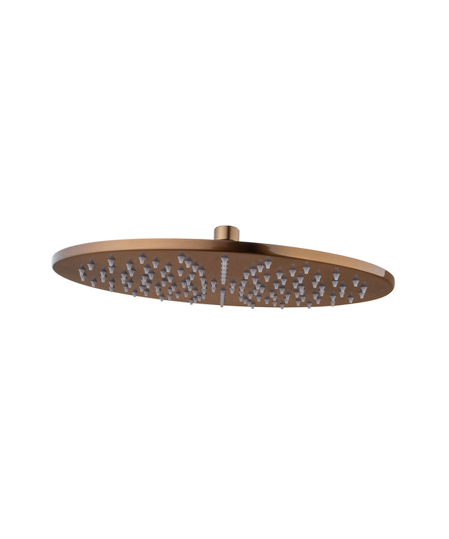 Wiesbaden UniMatch hoofddouche rond 30 x 0,8 cm geborsteld brons koper | Schwertz & Co