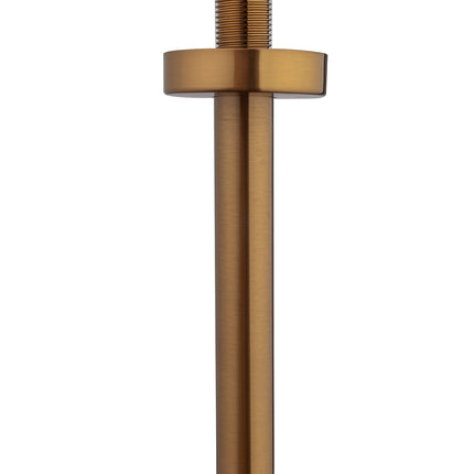 Wiesbaden UniMatch douchearm met plafondbevestiging 15 cm geborsteld brons koper | Schwertz & Co