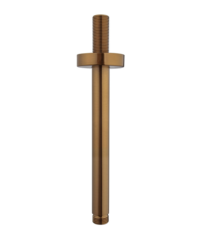 Wiesbaden UniMatch douchearm plafondbevestiging 20 cm geborsteld brons koper | Schwertz & Co