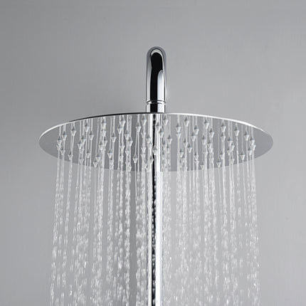 Wiesbaden Ribbd regendoucheset opbouw chroom - detailfoto hoofddouche | Schwertz & Co