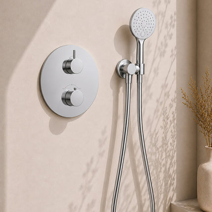 Wiesbaden Caral thermostaat rond 30 cm chroom - detailfoto handdouche | Schwertz & Co