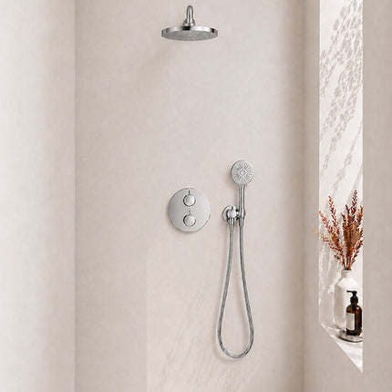 Wiesbaden Caral inbouwthermostaat rond 25 cm 3 standen handdouche chroom | Schwertz & Co