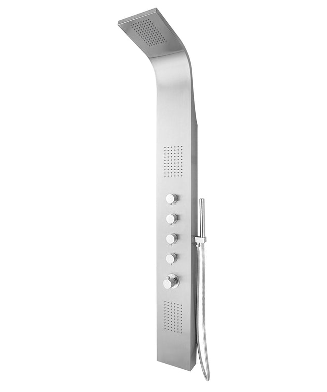 Xellanz Huron colonne de douche thermostatique 165 x 20 cm inox | Schwertz & Co