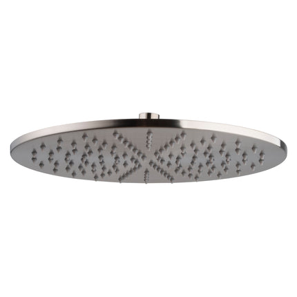 Wiesbaden UniMatch hoofddouche rond 30 cm geborsteld staal | Schwertz & Co