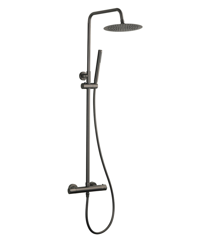 Xellanz Sen eco regendoucheset opbouw gunmetal | Schwertz & Co