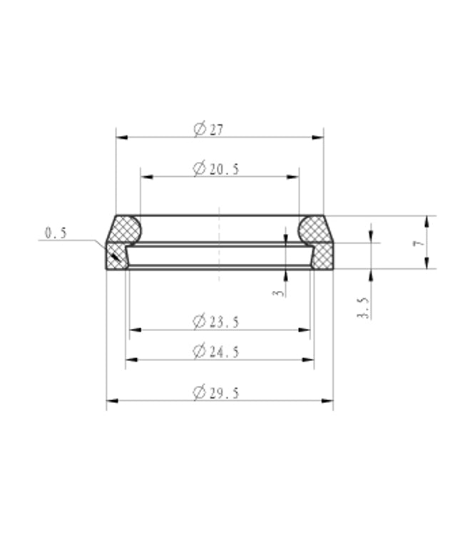 Wiesbaden UniMatch douchearm 30 cm chroom - technische tekening aansluiting | Schwertz & Co