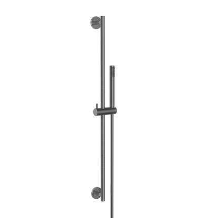 Wiesbaden UniMatch glijstangset met staafhanddouche gunmetal | Schwertz & Co