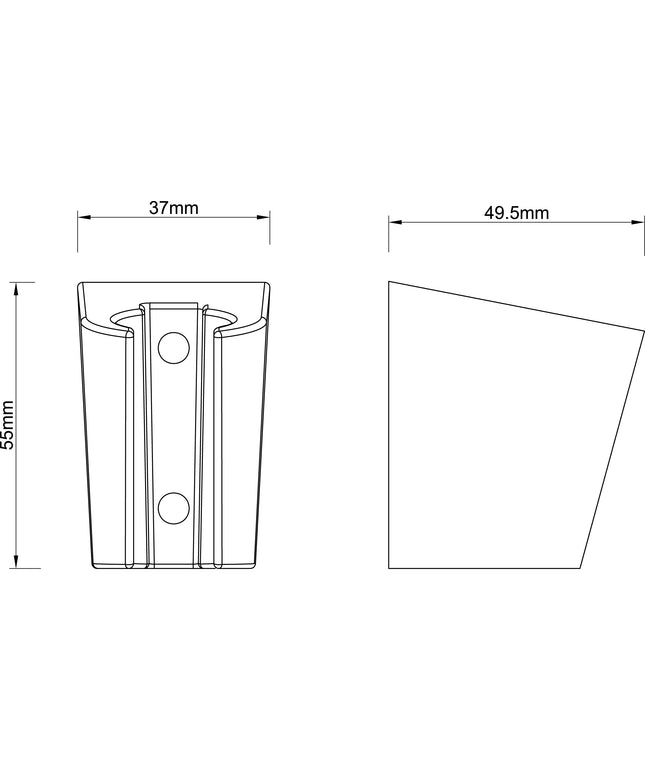 Wiesbaden ronde handdoucheset chroom - technische tekening houder | Schwertz & Co