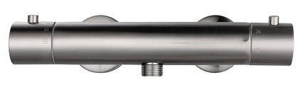 Xellanz Rio thermostatische douchemengkraan 12 cm geborsteld staal - detailfoto | Schwertz & Co