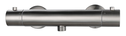 Xellanz Rio thermostatische douchemengkraan 15 cm geborsteld staal - detailfoto | Schwertz & Co