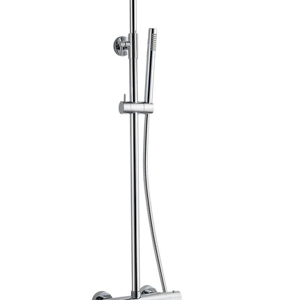 Wiesbaden Caral thermostatische regendoucheset opbouw chroom | Schwertz & Co