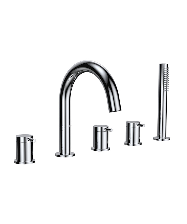 Wiesbaden Caral badrandcombinatie 5-gats chroom | Schwertz & Co