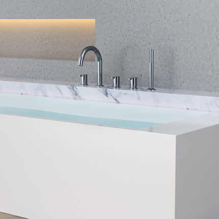 Wiesbaden Caral badrandcombinatie 5-gats chroom - detailfoto | Schwertz & Co