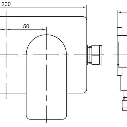 Xellanz Lima eenhendel douchemengkraan inbouw chroom - technische tekening | Schwertz & Co