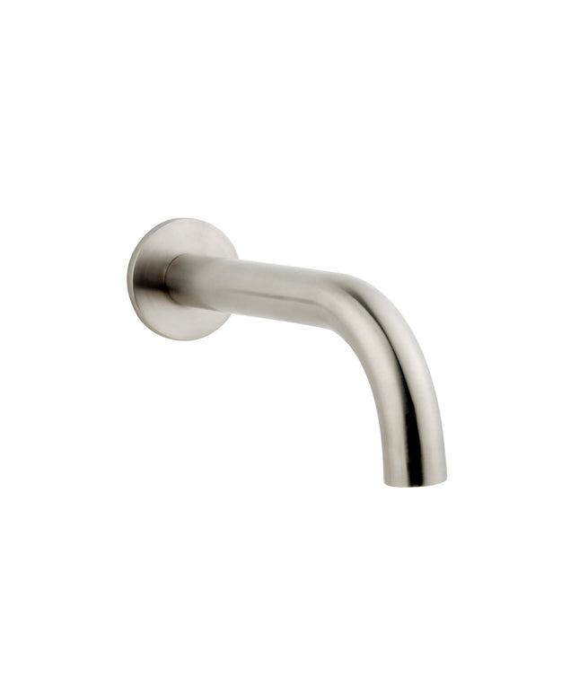 Wiesbaden Caral baduitloop rond 20 cm geborsteld staal | Schwertz & Co