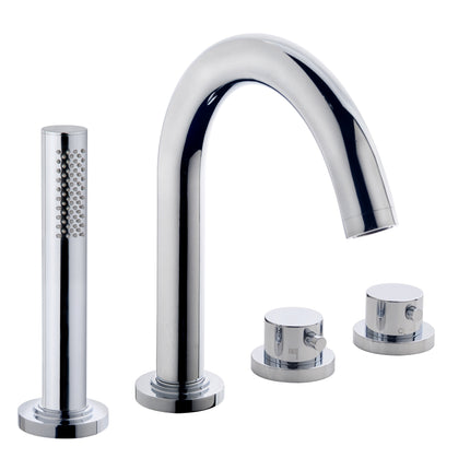 Wiesbaden Caral afbouwdeel badrandthermostaat 4-gats chroom | Schwertz & Co