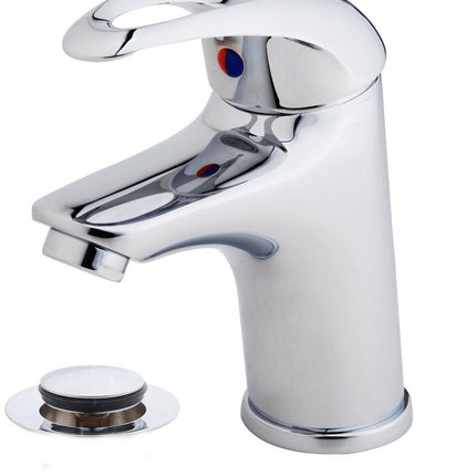 Xellanz Athos wastafelkraan met clickwaste chroom | Schwertz & Co