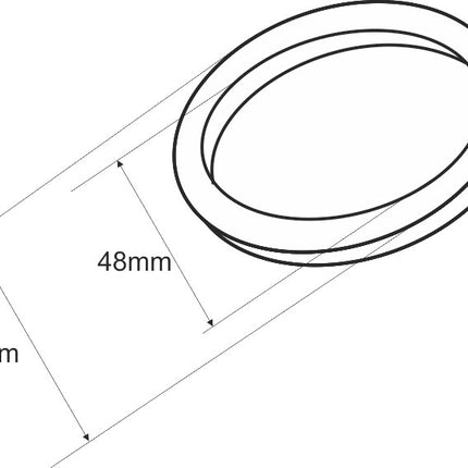 Wiesbaden Caral rozet kraangedeelte wastafelkraan 65 mm chroom - technische tekening | Schwertz & Co