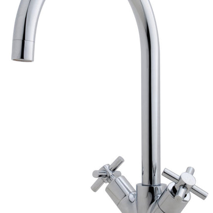 Xellanz Cross keukenkraan 2-knops chroom | Schwertz & Co