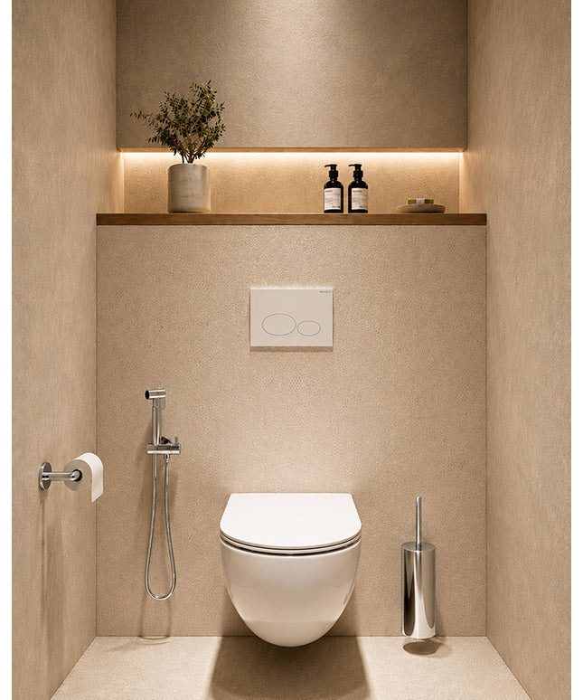Kit bidet Wiesbaden Tivaro avec douchette et flexible de douche chromé - photo détail | Schwertz & Co