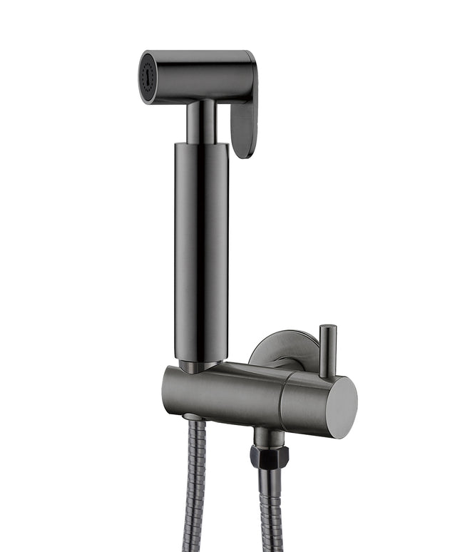 Wiesbaden Tivaro bidetset met handdouche gunmetal | Schwertz & Co