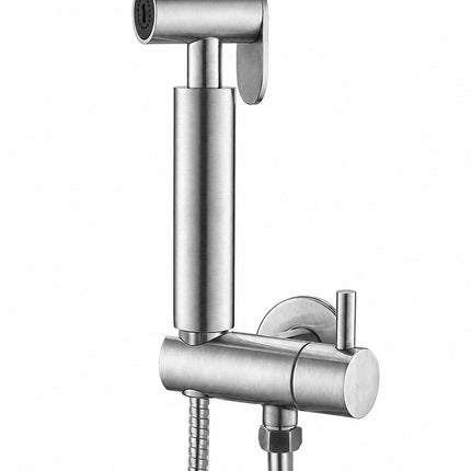 Wiesbaden 304 Tivaro bidetset met handdouche geborsteld RVS - sfeerfoto | Schwertz & Co