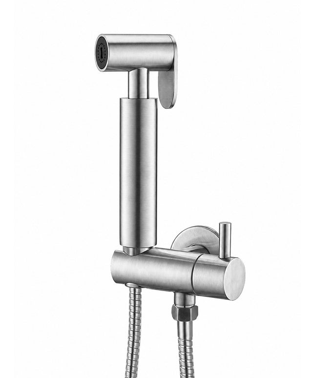 Wiesbaden 304 Tivaro set bidet avec douchette inox brossé - photo d'ambiance | Schwertz & Co