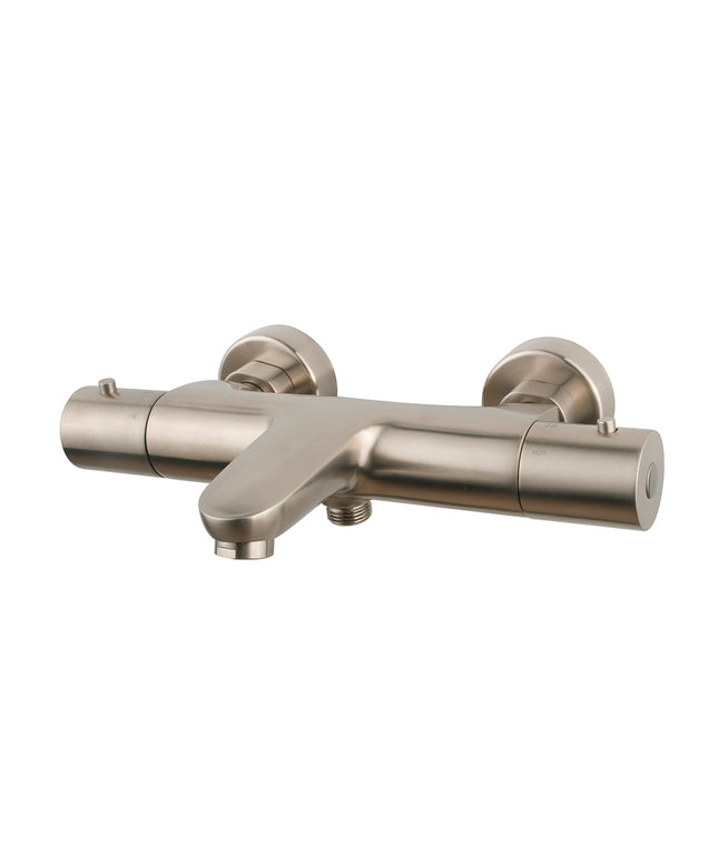Wiesbaden Caral thermostatische badmengkraan geborsteld staal | Schwertz & Co