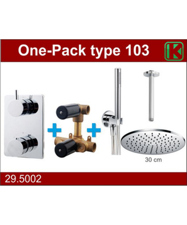 Wiesbaden One-Pack inbouwthermostaatset 103 chroom | Schwertz & Co