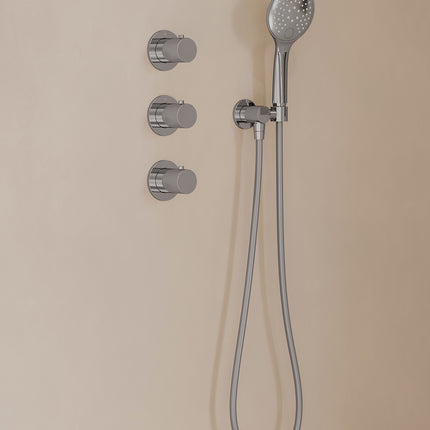 Wiesbaden Caral inbouwthermostaat hoofddouche 25 cm 3 standen handdouche chroom - afbeelding 2 | Schwertz & Co