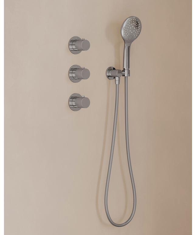 Wiesbaden Caral inbouwthermostaat hoofddouche 25 cm 3 standen handdouche chroom - afbeelding 2 | Schwertz & Co