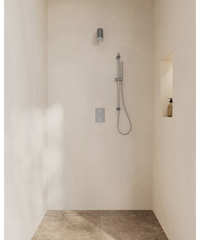 Wiesbaden Caral inbouwthermostaat beam hoofddouche staafhanddouche chroom | Schwertz & Co