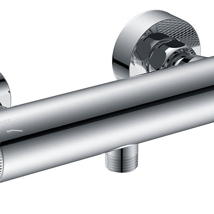 Wiesbaden Ribbd thermostatische douchemengkraan chroom | Schwertz & Co