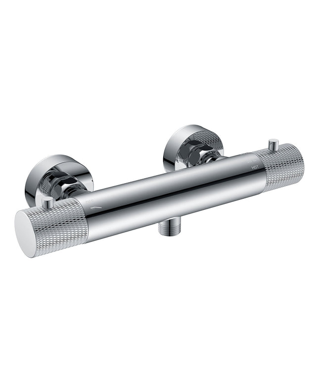 Wiesbaden Ribbd thermostatische douchemengkraan chroom | Schwertz & Co