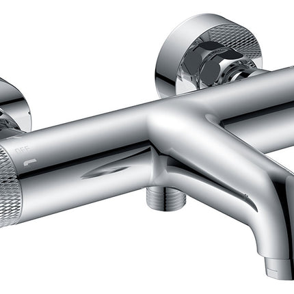 Wiesbaden Ribbd thermostatische badmengkraan 15 cm chroom | Schwertz & Co