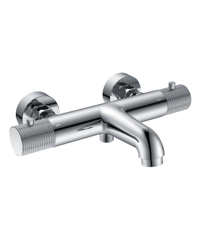 Wiesbaden Ribbd thermostatische badmengkraan 15 cm chroom | Schwertz & Co