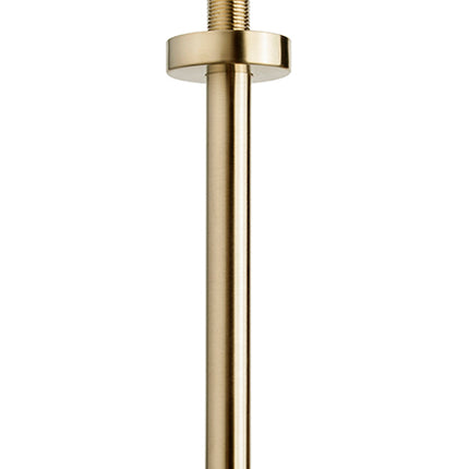 Wiesbaden UniMatch douchearm plafondbevestiging 20 cm geborsteld messing | Schwertz & Co