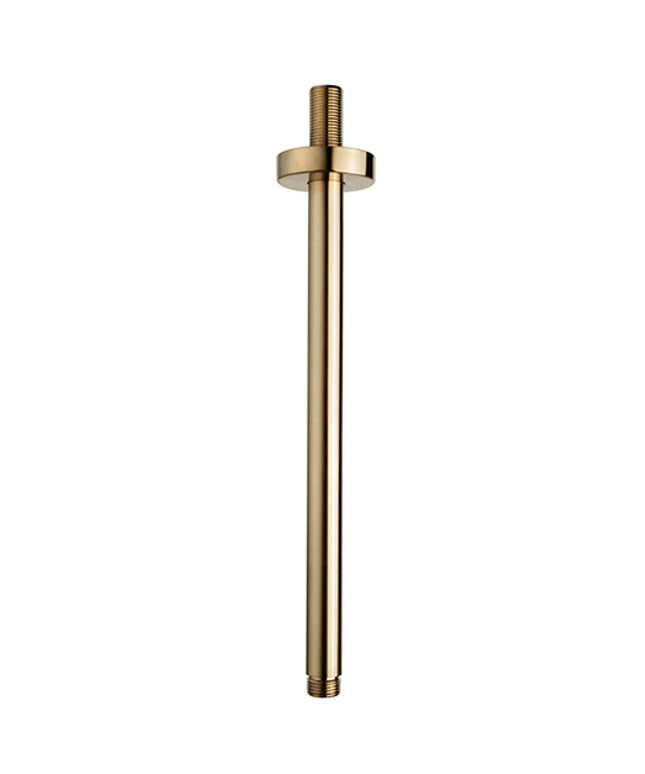 Wiesbaden UniMatch douchearm plafondbevestiging 30 cm geborsteld messing | Schwertz & Co