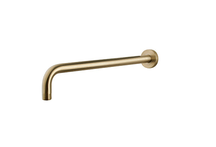 Wiesbaden UniMatch douchearm muurbevestiging 35 cm geborsteld messing | Schwertz & Co