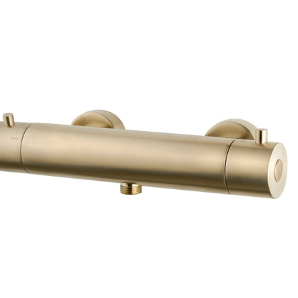 Wiesbaden Caral Cool Touch douchethermostaat geborsteld messing | Schwertz & Co