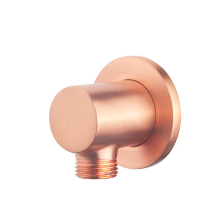 Wiesbaden UniMatch wandaansluitbocht rond 1/2 inch geborsteld koper | Schwertz & Co