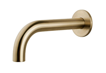 Wiesbaden Caral baduitloop rond 25 cm geborsteld messing | Schwertz & Co