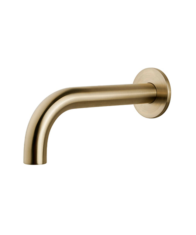 Wiesbaden Caral baduitloop rond 25 cm geborsteld messing | Schwertz & Co