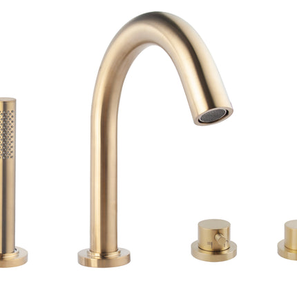 Wiesbaden Caral badrandthermostaat geborsteld messing | Schwertz & Co