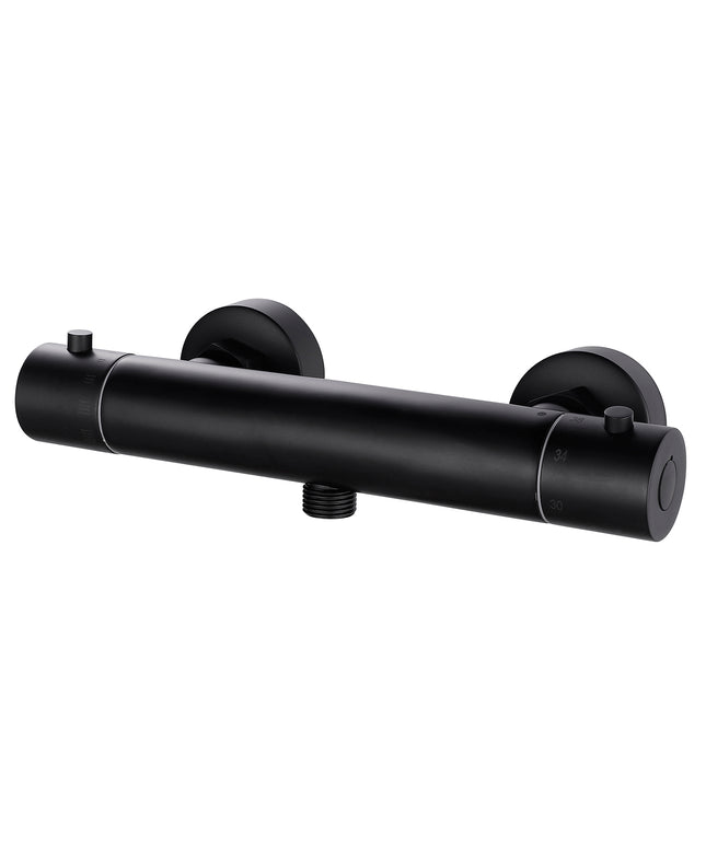 Xellanz Rio thermostatische douchemengkraan 15 cm mat zwart | Schwertz & Co