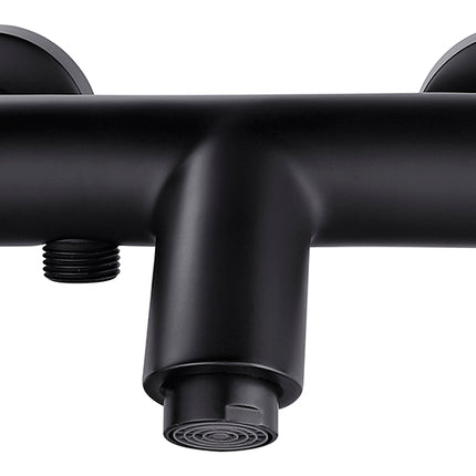 Xellanz Rio thermostatische badmengkraan 15 cm mat zwart | Schwertz & Co